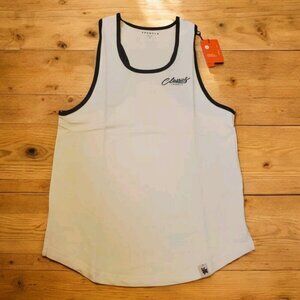 Youngla Classics Tank Mens Size Small Off White Black Trim #324 NWT